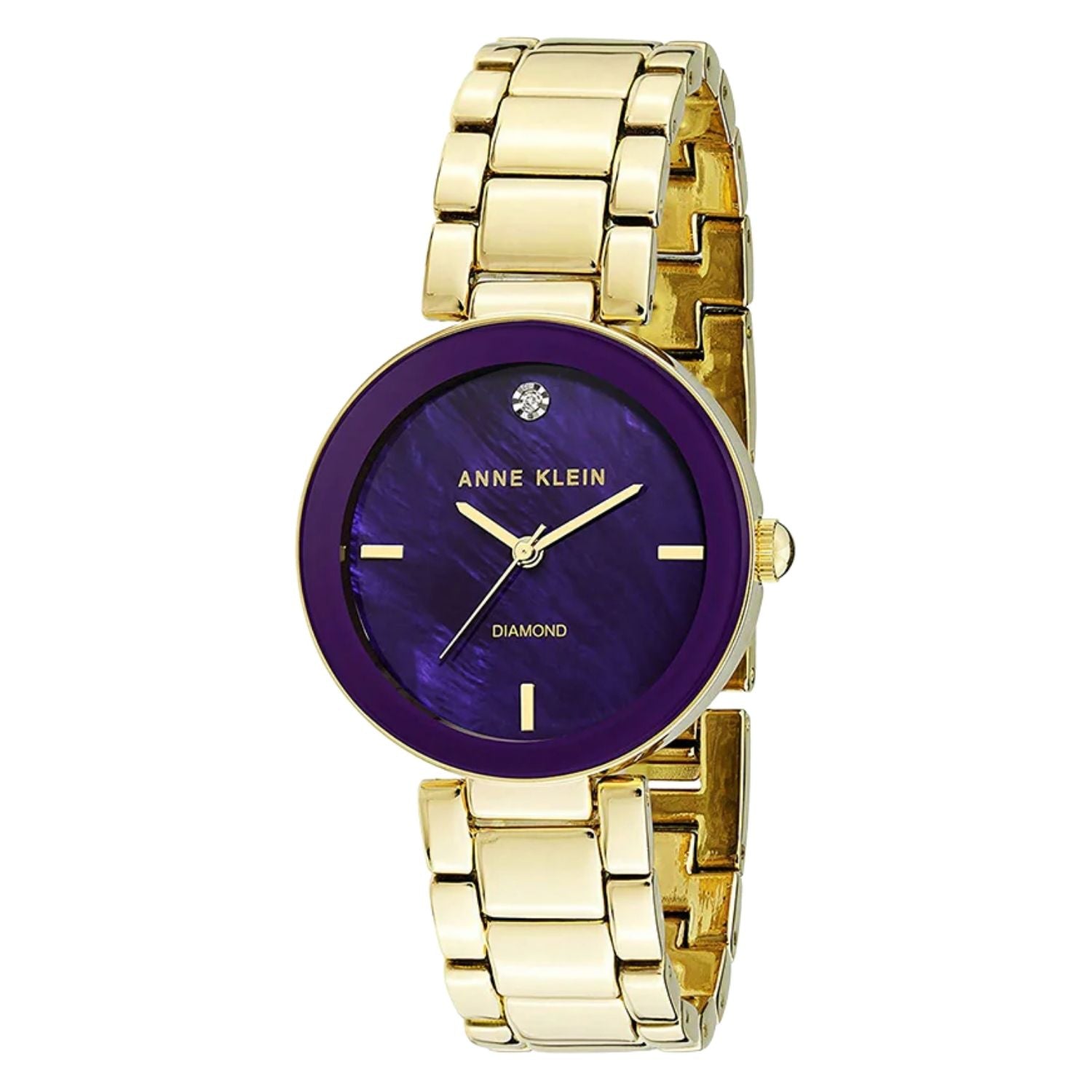 Anne Klein Diamond Dial Watch — Purple by Anne Klein