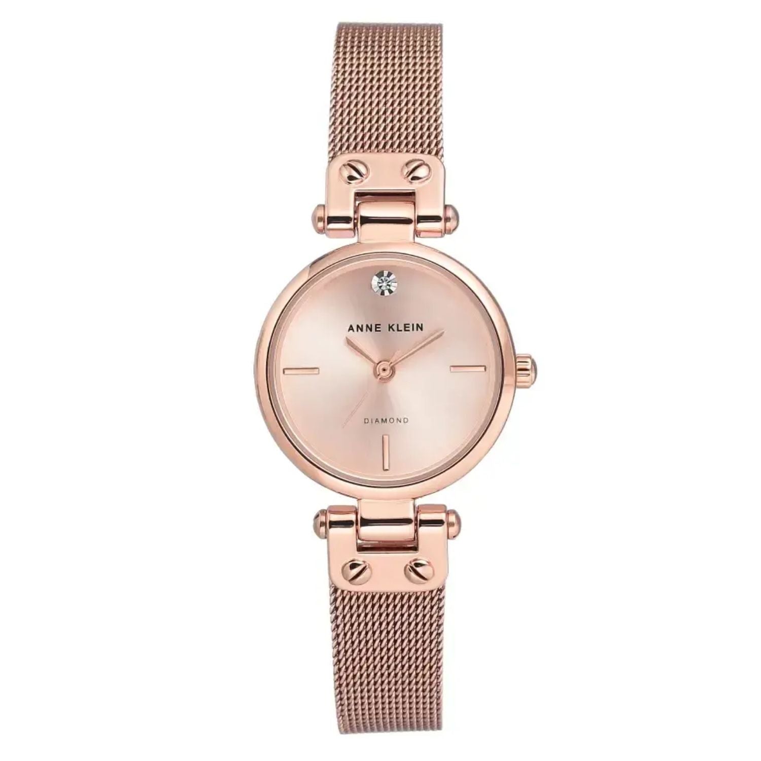 Anne Klein Diamond Accent Watch — Rose Gold by Anne Klein