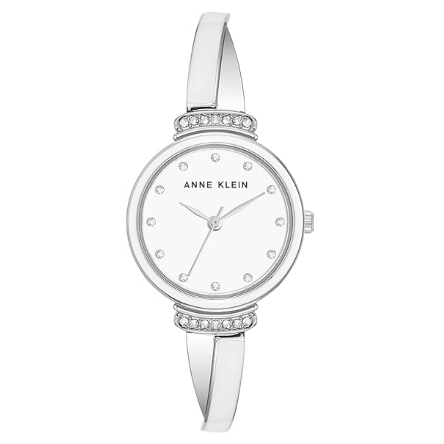 Anne Klein Crystal-Embellished Watch — White by Anne Klein
