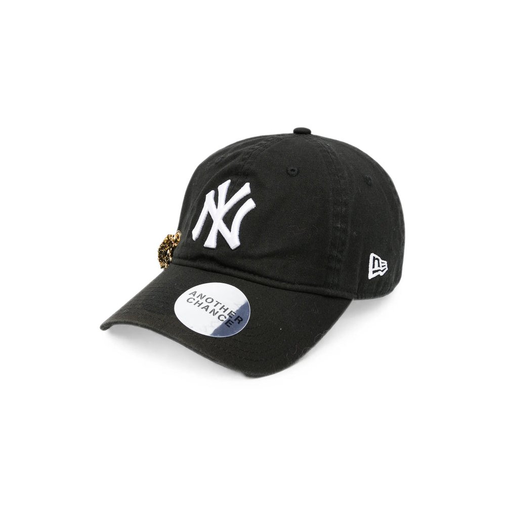 Another Chance CAP Crystal-Embellished Logo Baseball Cap — Black by Another Chance