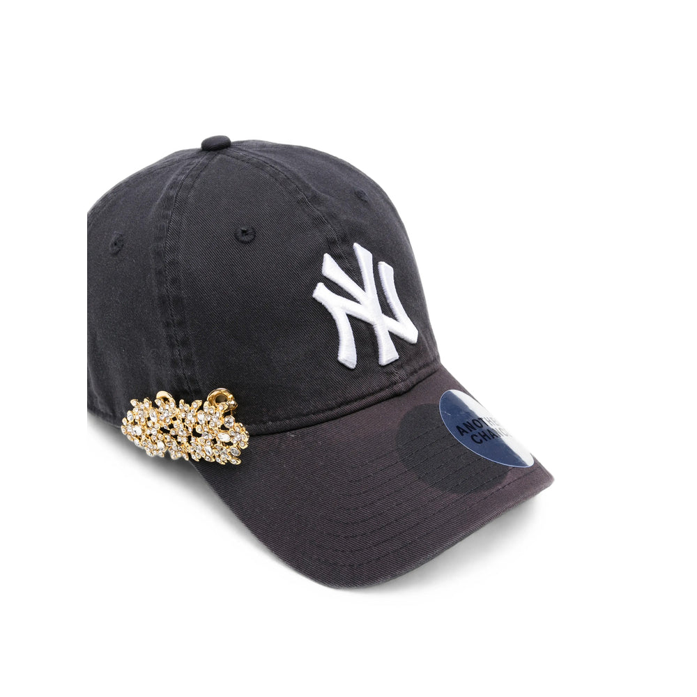 Another Chance CAP Logo-Embroidered Baseball Cap — Navy, view 2