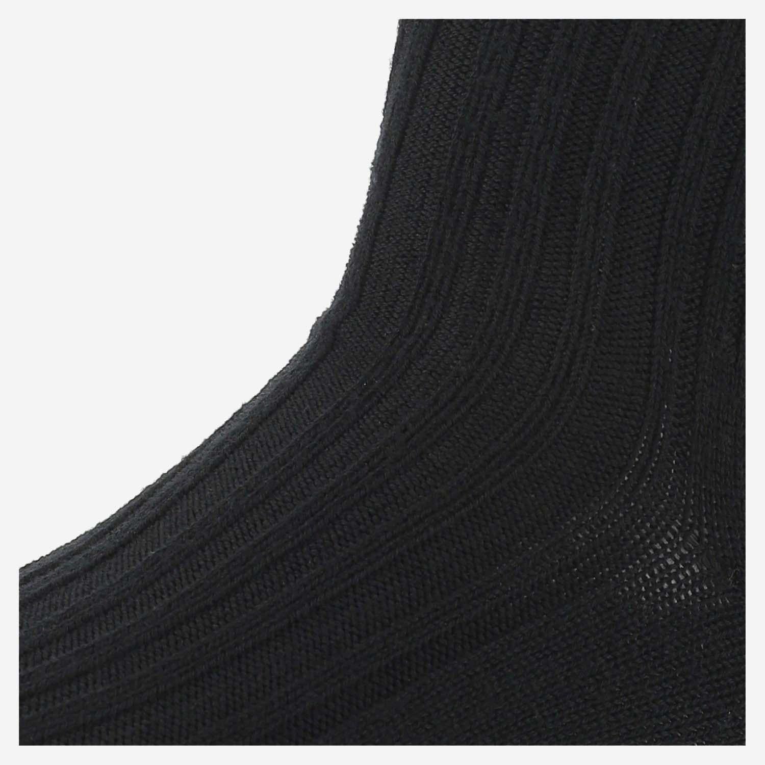 Ant45 Ribbed Wool-Blend Socks — Black by Ant45