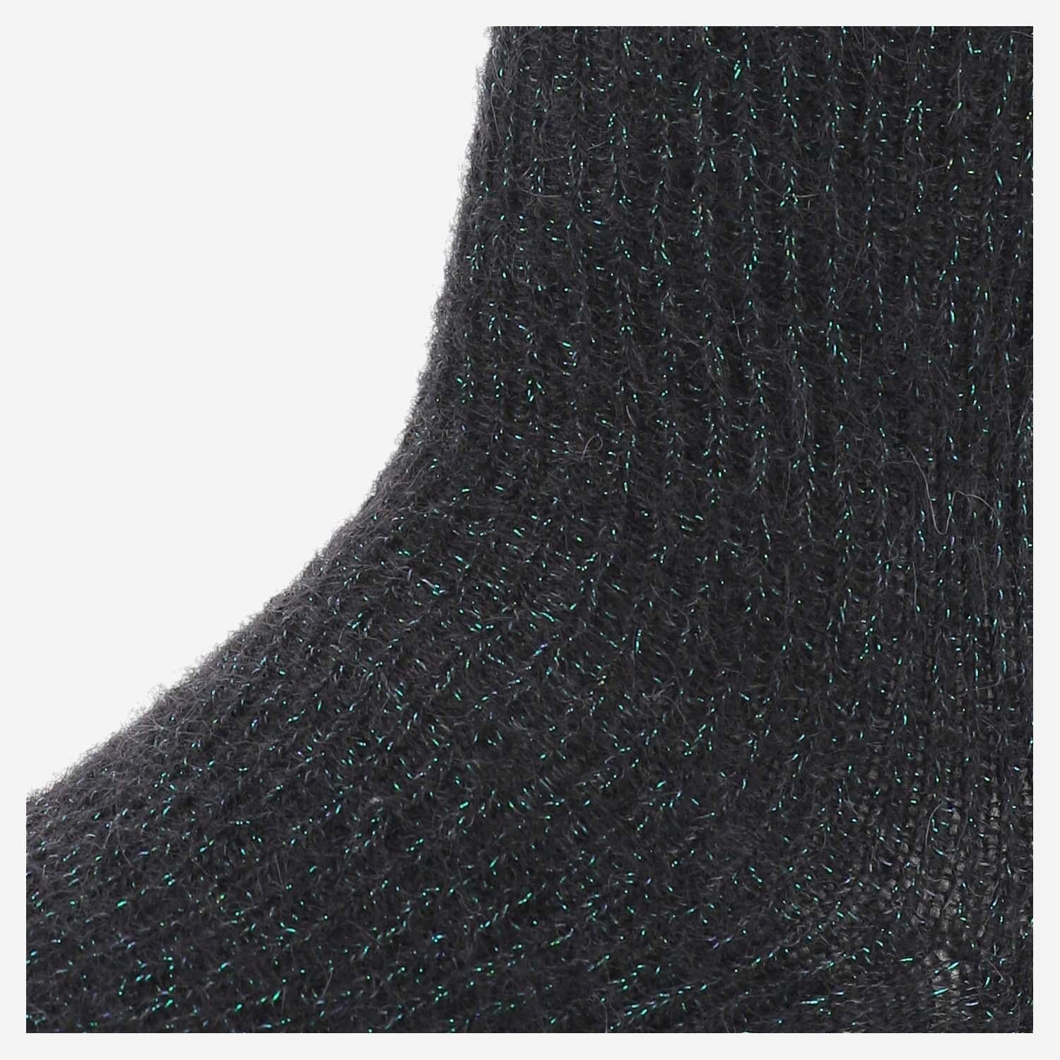 Ant45 Mohair Blend Ribbed Socks — Black, view 2