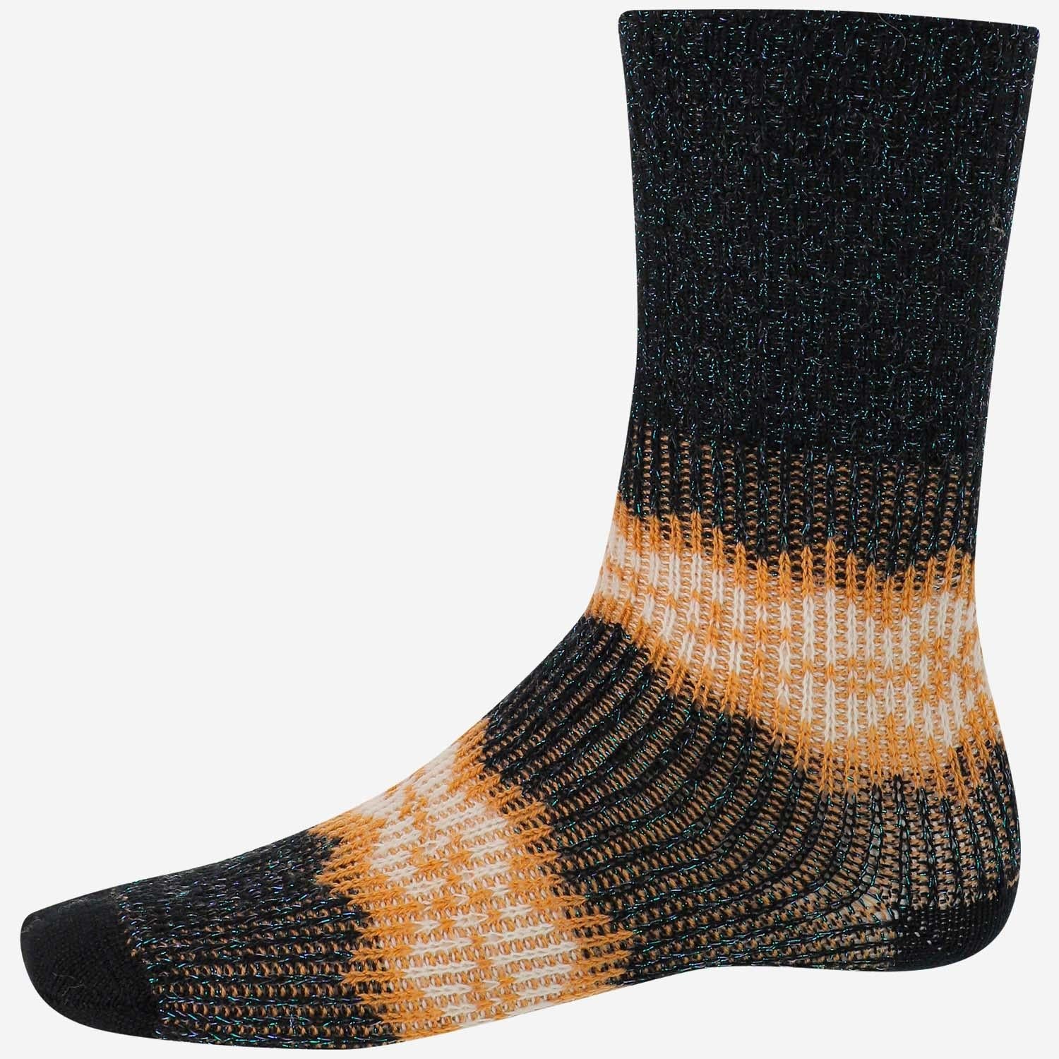 Ant45 Wool-Blend Diamond-Pattern Socks — Black by Ant45