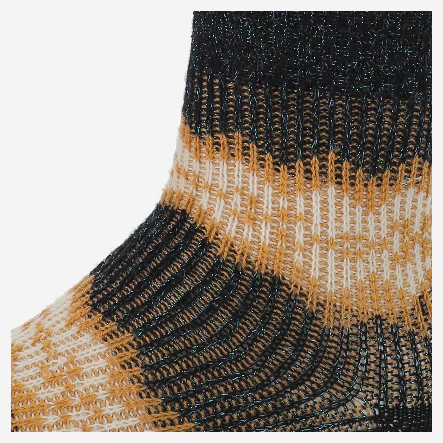 Ant45 Wool-Blend Diamond-Pattern Socks — Black, view 2