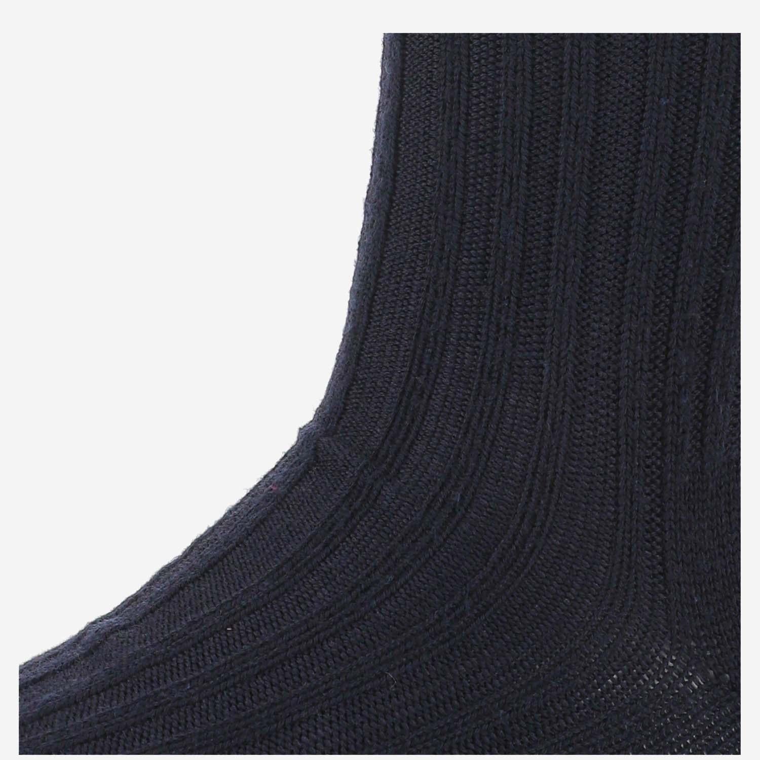 Ant45 Ribbed Wool Blend Socks — Navy, view 2