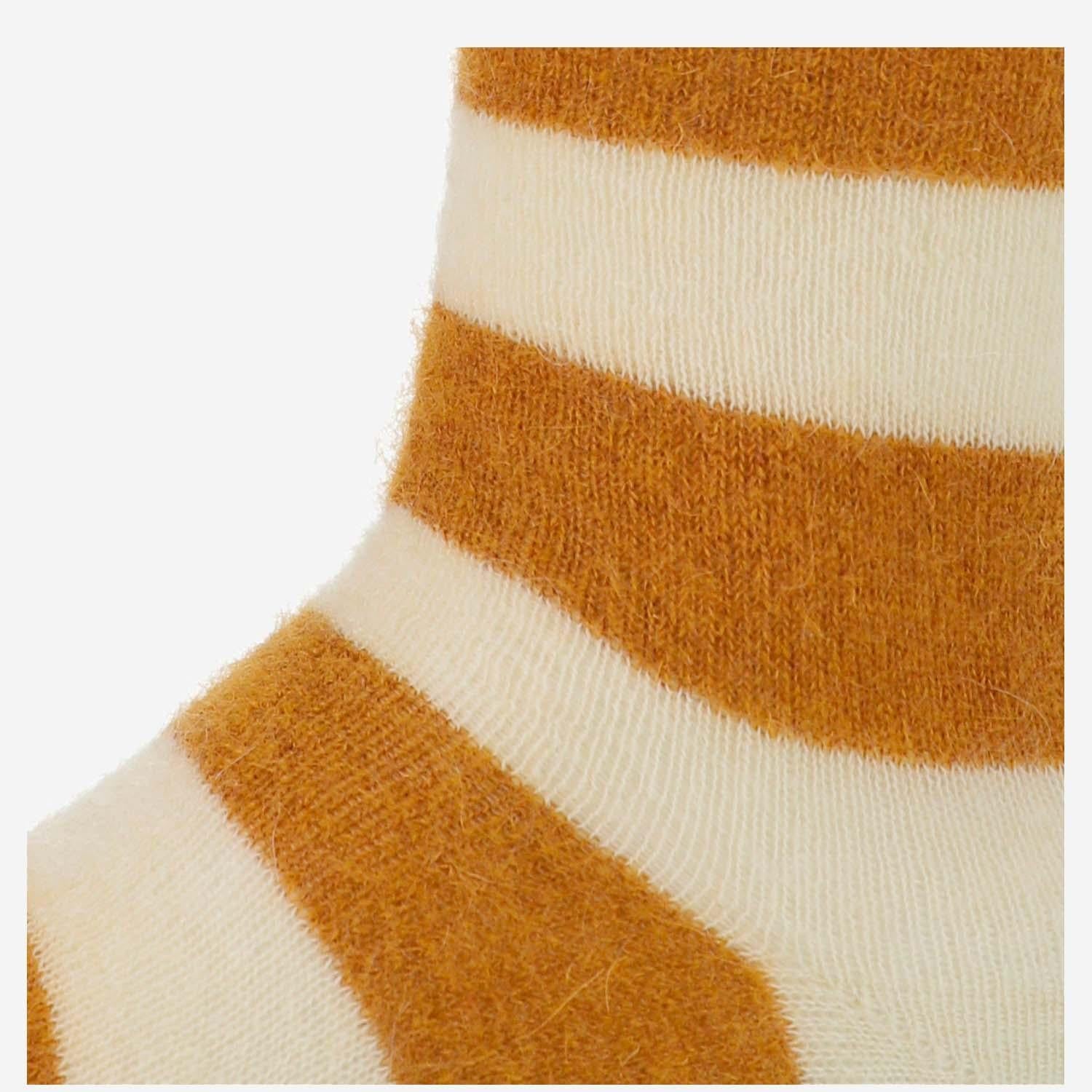 Ant45 Mohair Blend Striped Socks — White, view 2