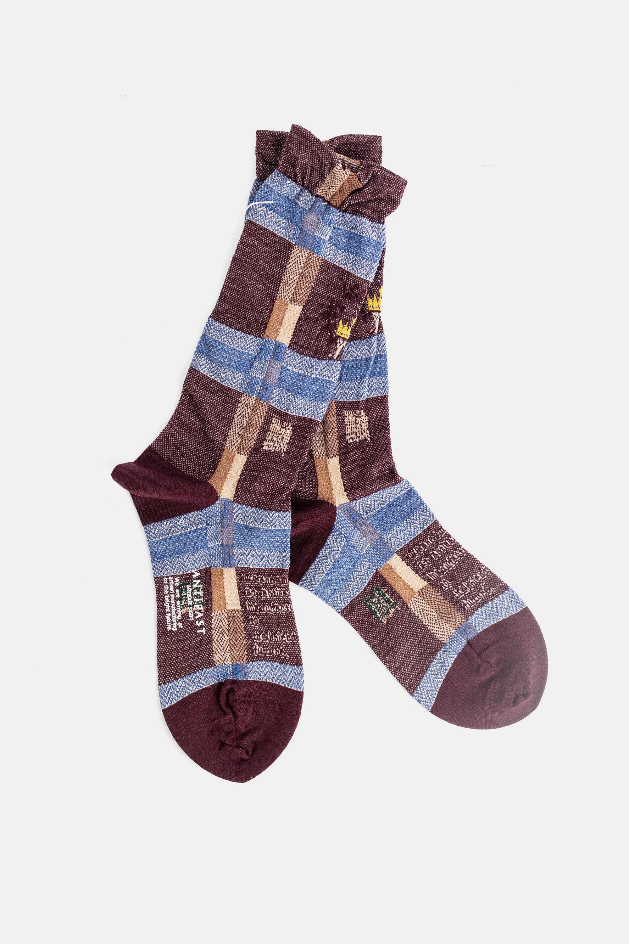 Antipast Checkered Socks — Purple by Antipast