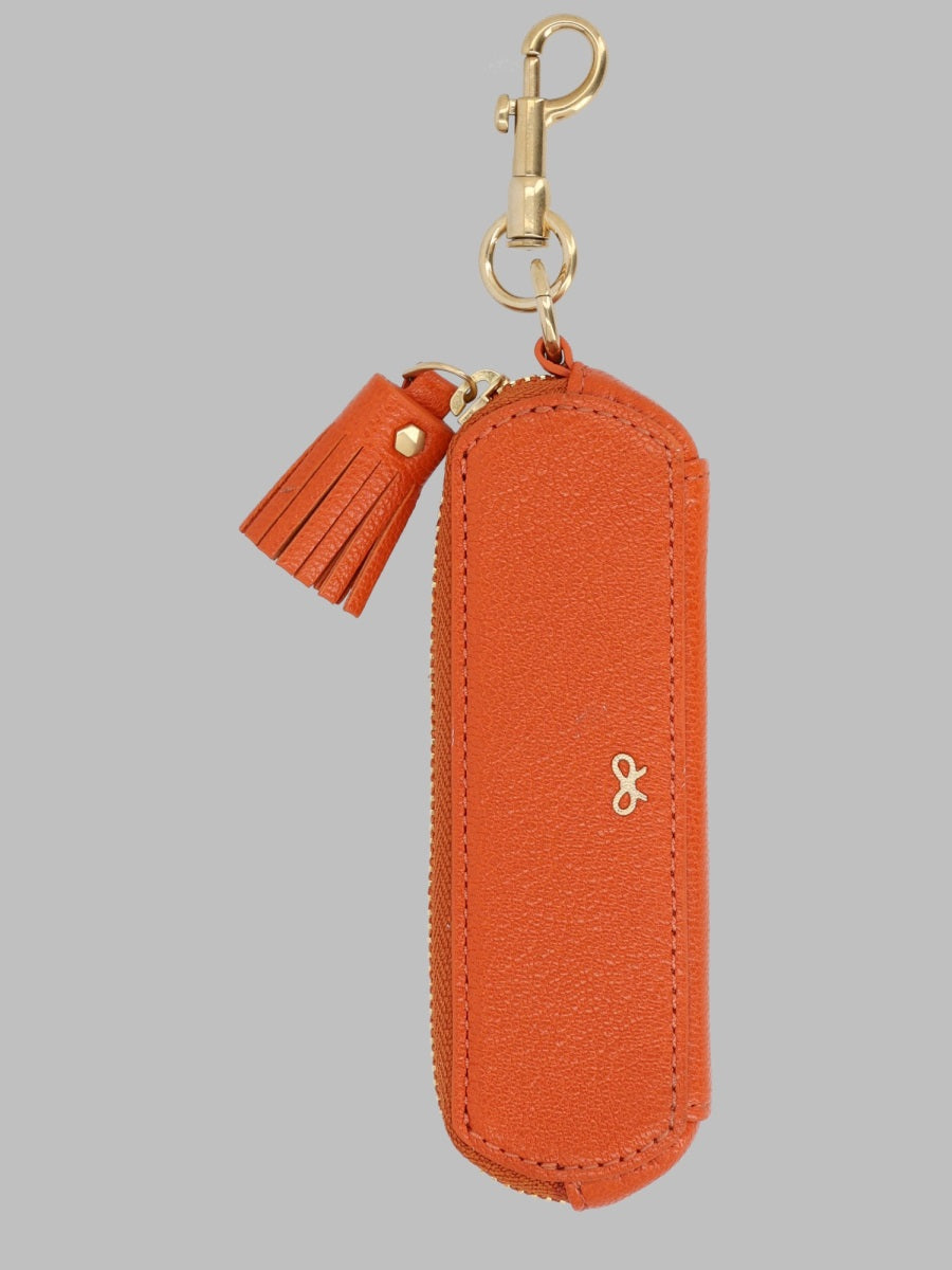 Anya Hindmarch Leather Bag Charm — Orange, view 2