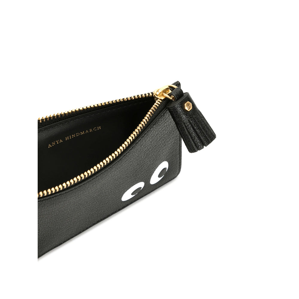 Anya Hindmarch EYEs-Motif Leather Card Case — Black, view 2