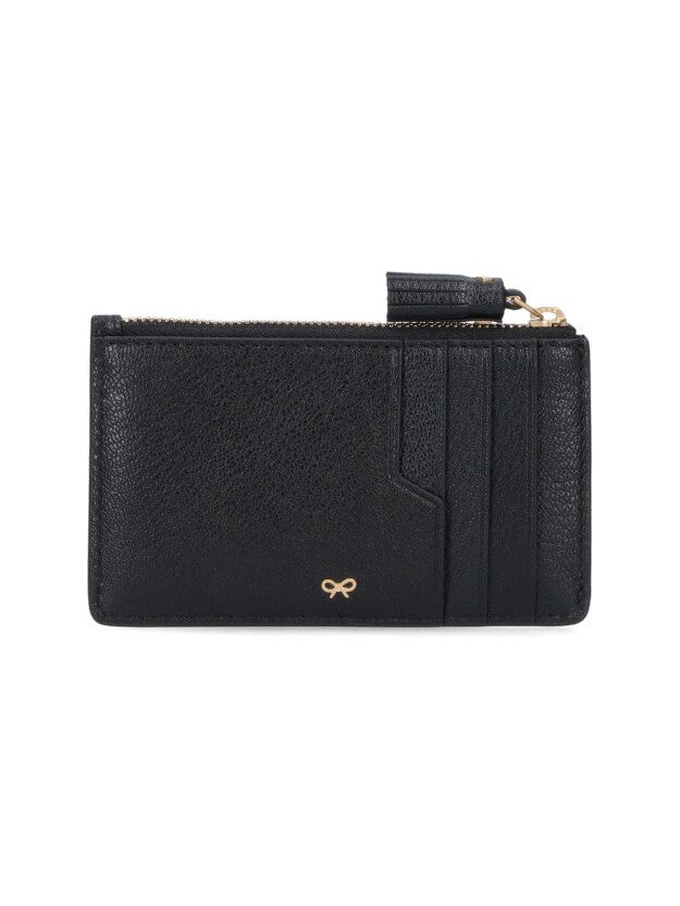 Anya Hindmarch Goat Leather with Eyes Motif Card Case — Black, view 2