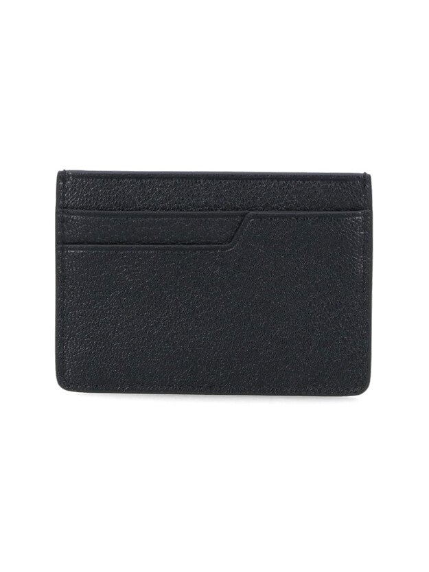 Anya Hindmarch Eye-Embroidered Goat Leather Card Case — Black, view 2