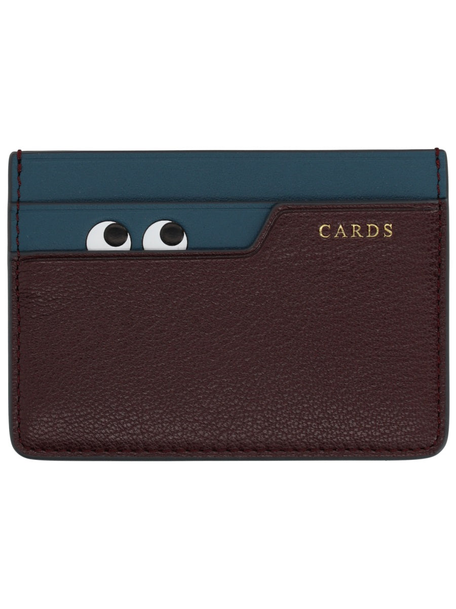 Anya Hindmarch Peeping Eyes Card Holder — Brown by Anya Hindmarch