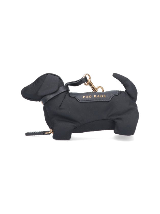 Anya Hindmarch Dog-Shaped Recycled Nylon Coin Purse — Black by Anya Hindmarch