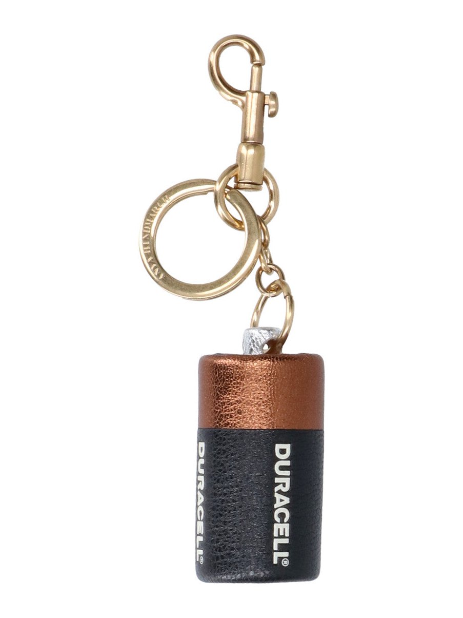 Anya Hindmarch Two-Tone Goat Leather Key Case — Black by Anya Hindmarch