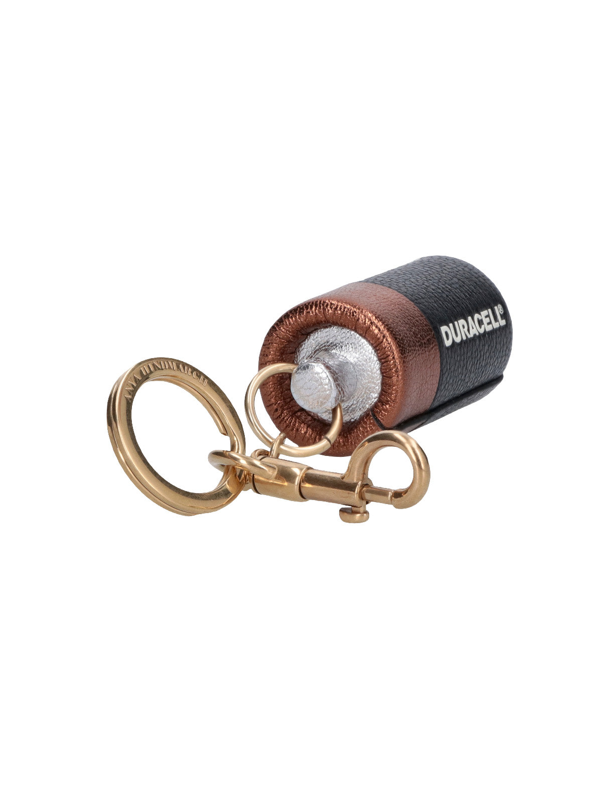 Anya Hindmarch Two-Tone Goat Leather Key Case — Black, view 3