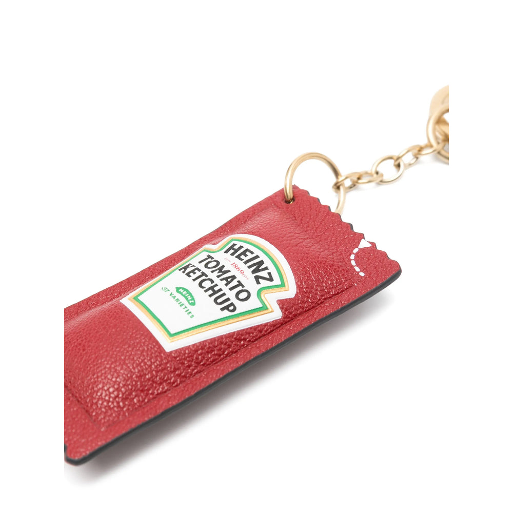 Anya Hindmarch Calf Leather Keychain — Red, view 2