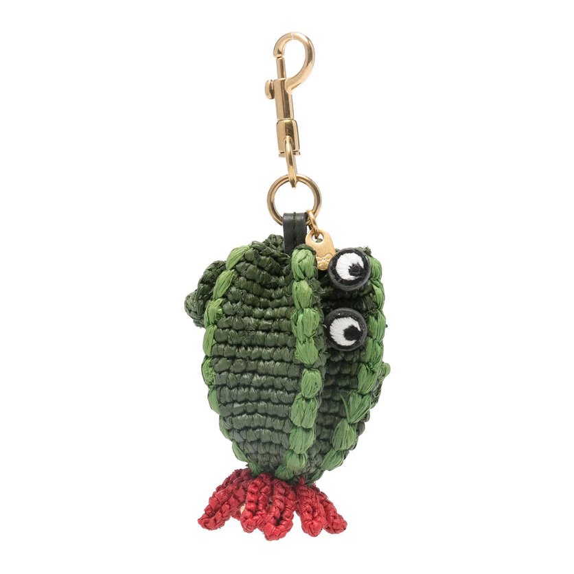 Anya Hindmarch Khaki Keyring Charm — Green by Anya Hindmarch