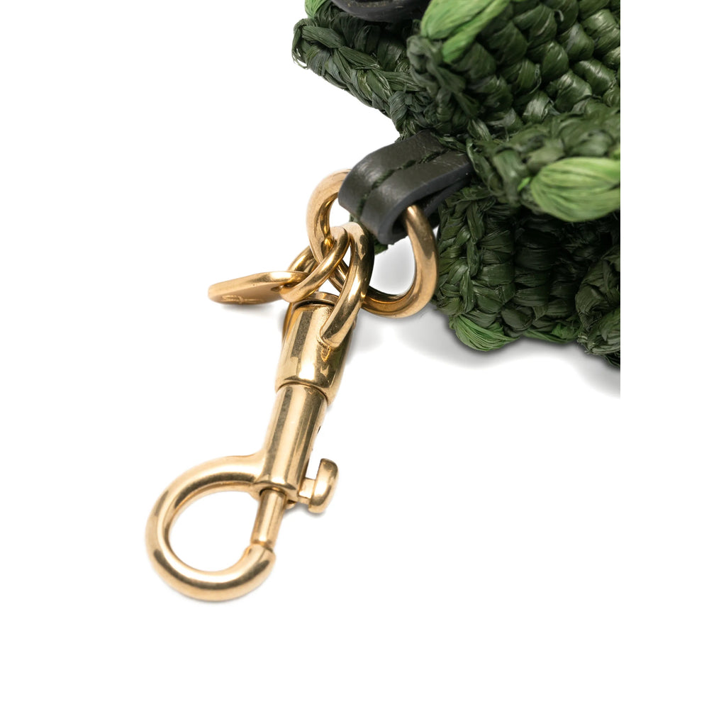 Anya Hindmarch Khaki Keyring Charm — Green, view 3