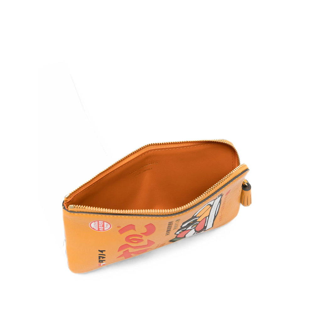 Anya Hindmarch Marig Zip Pouch — Orange, view 5