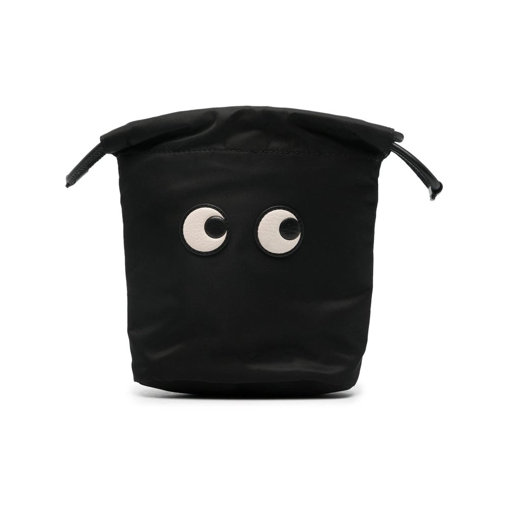 Anya Hindmarch Eyes-Patch Recycled Nylon Pouch — Black by Anya Hindmarch