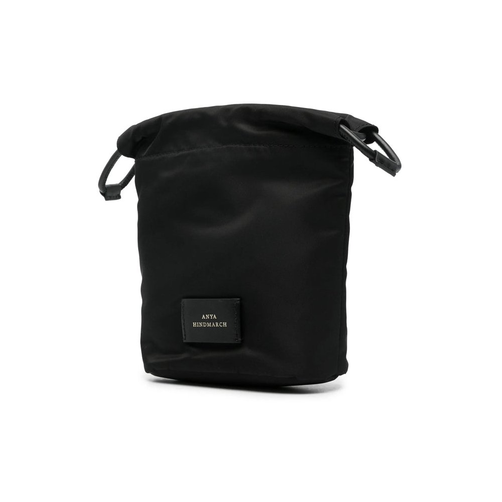 Anya Hindmarch Eyes-Patch Recycled Nylon Pouch — Black, view 2