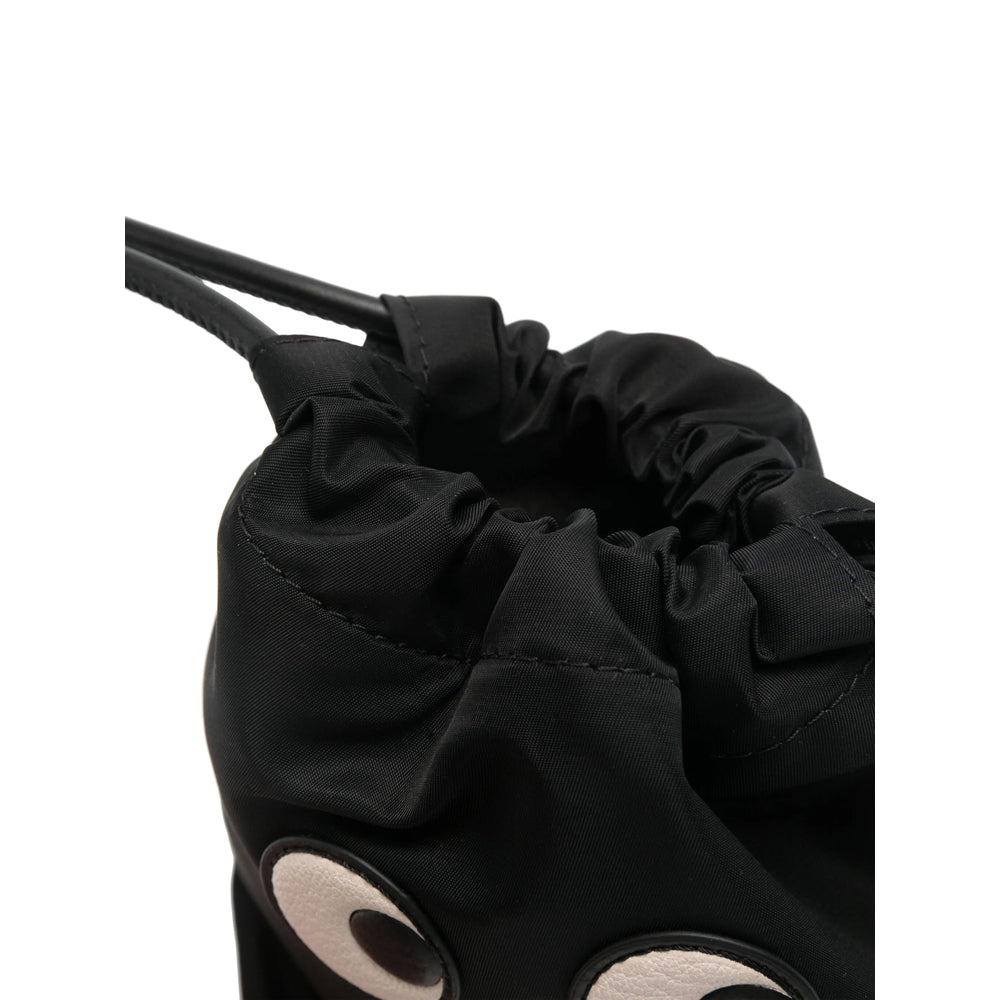 Anya Hindmarch Eyes-Patch Recycled Nylon Pouch — Black, view 3