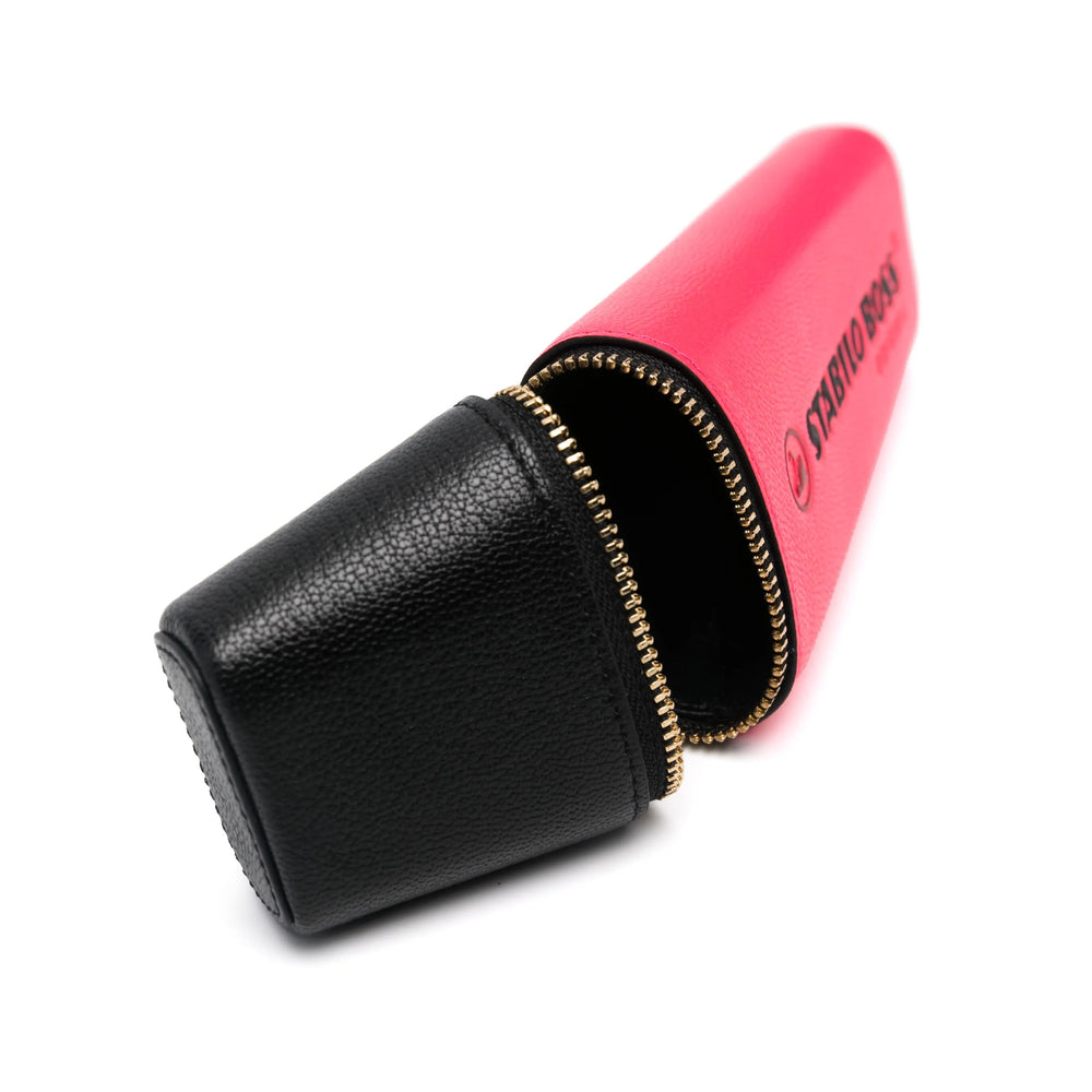 Anya Hindmarch Two-Tone Calf Leather Zip Pouch — Pink, view 3