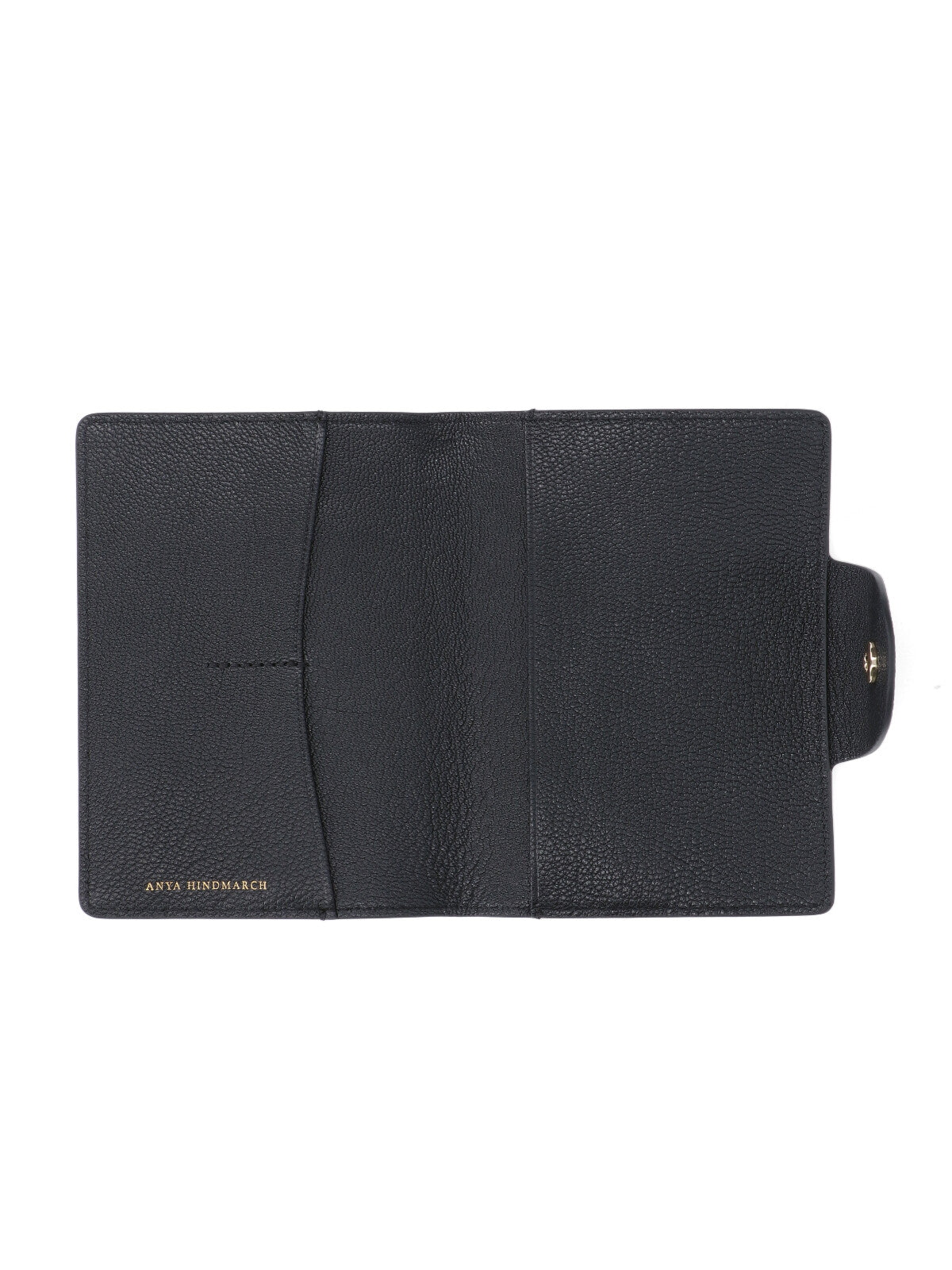 Anya Hindmarch Eyes Embellished Goat Leather Wallet — Black, view 2