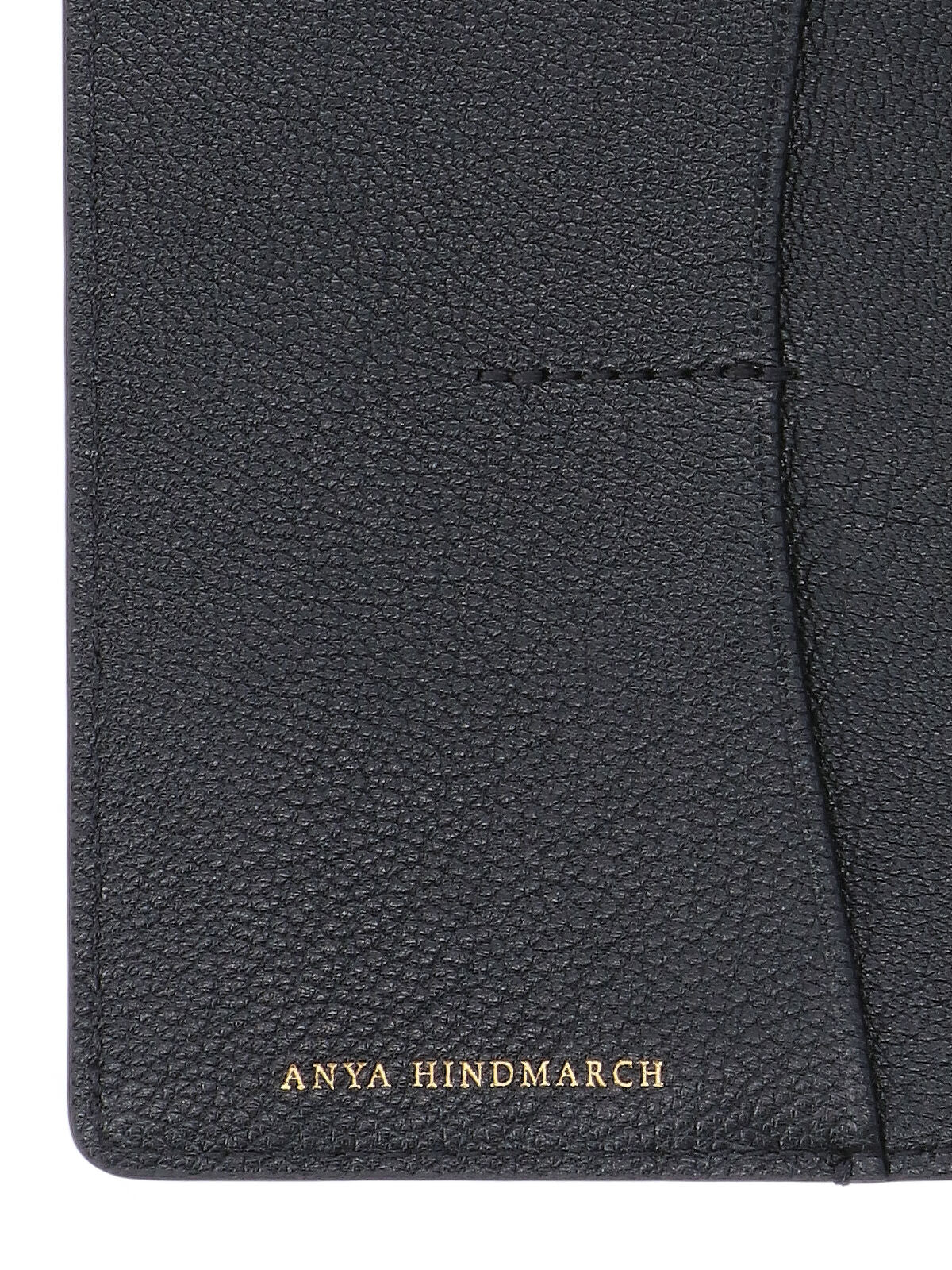Anya Hindmarch Eyes Embellished Goat Leather Wallet — Black, view 4