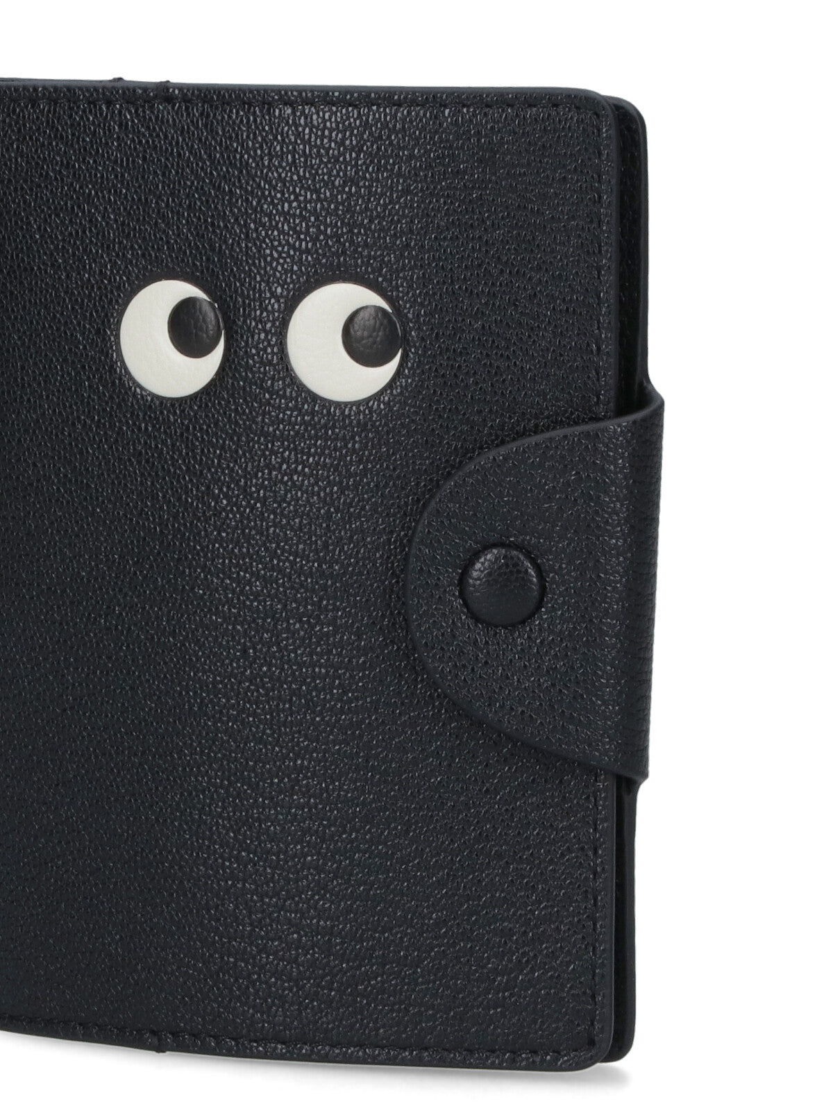 Anya Hindmarch Eyes Embellished Goat Leather Wallet — Black, view 5