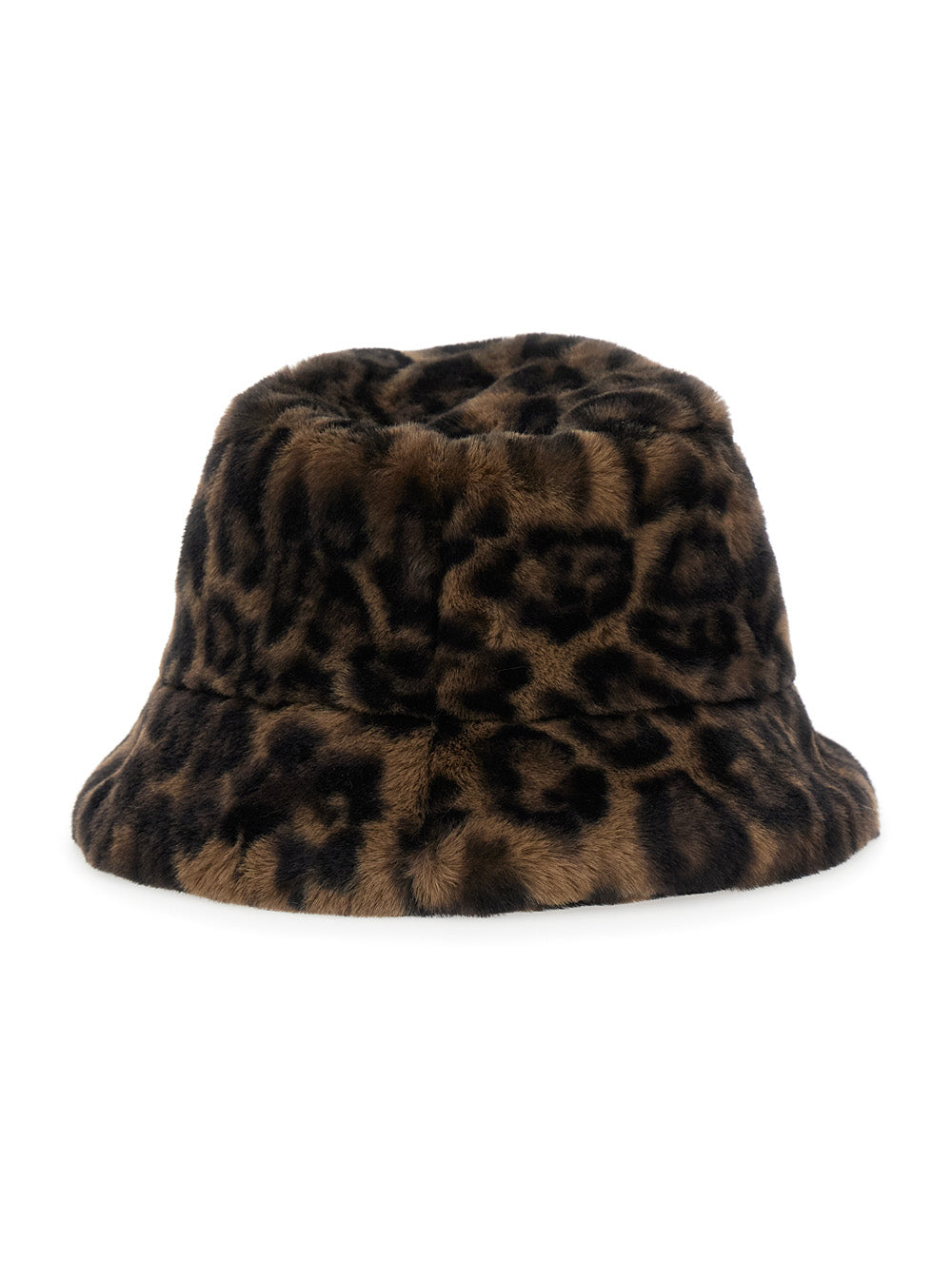 Apparis F4HA053 Leopard Print Eco-Leather Bucket Hat — Brown by Apparis