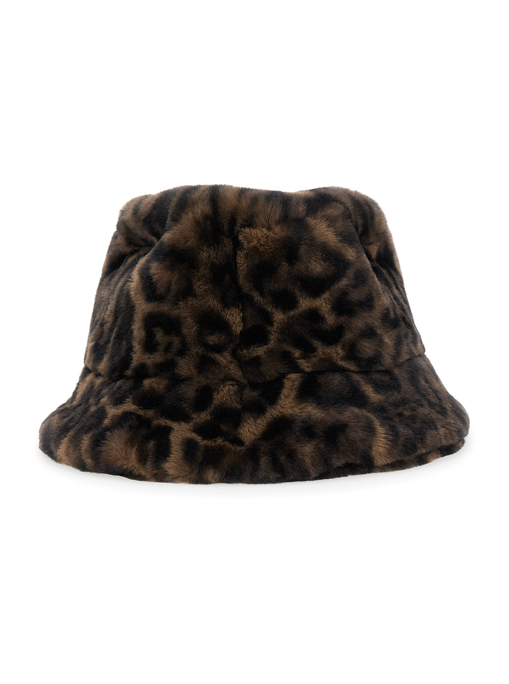 Apparis F4HA053 Leopard Print Eco-Leather Bucket Hat — Brown, view 2
