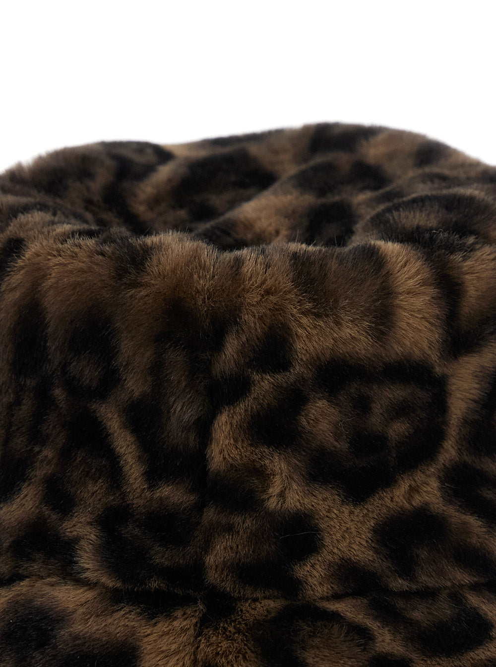 Apparis F4HA053 Leopard Print Eco-Leather Bucket Hat — Brown, view 3