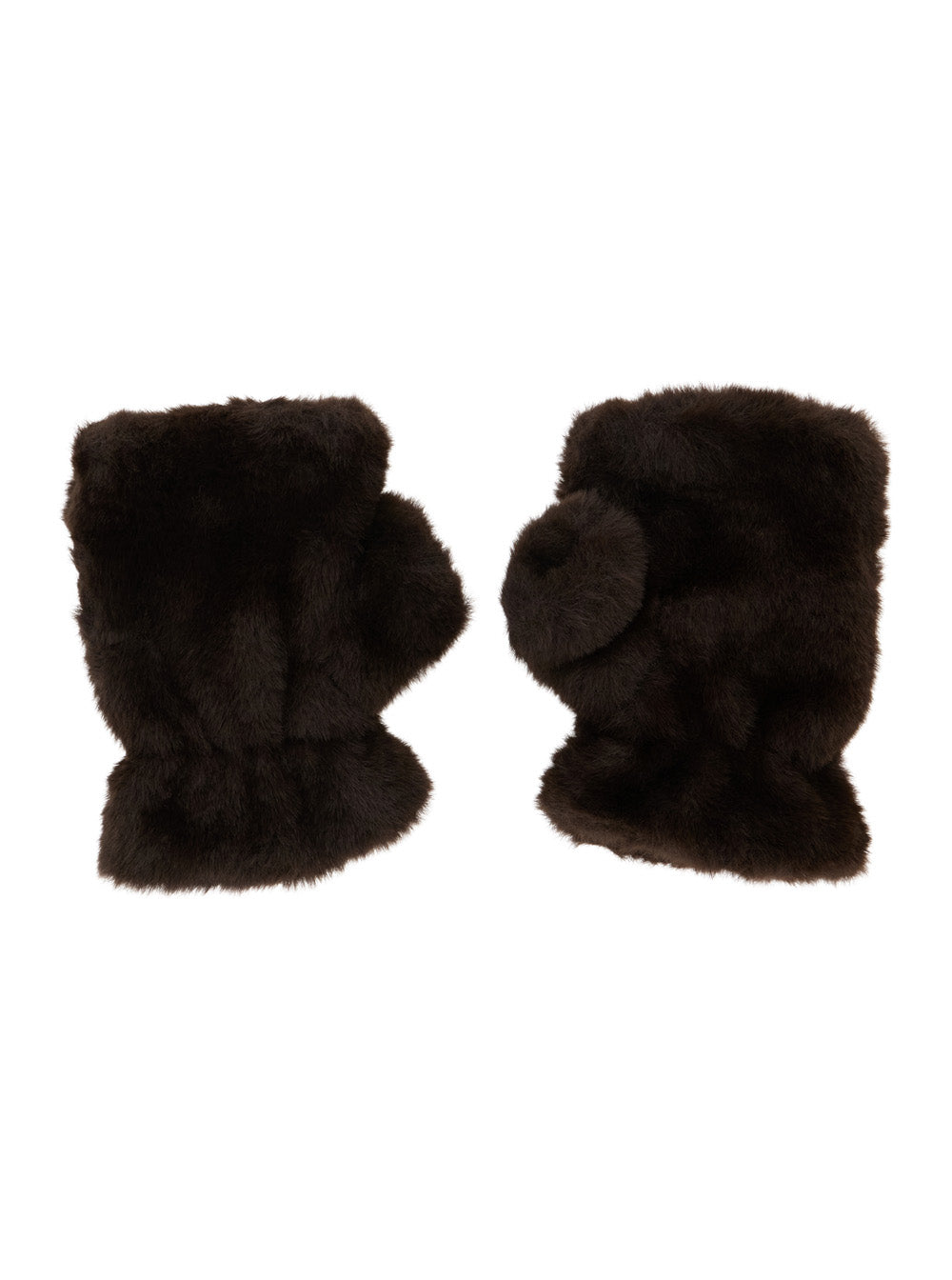 Apparis Ariel Fingerless Gloves — Brown, view 2