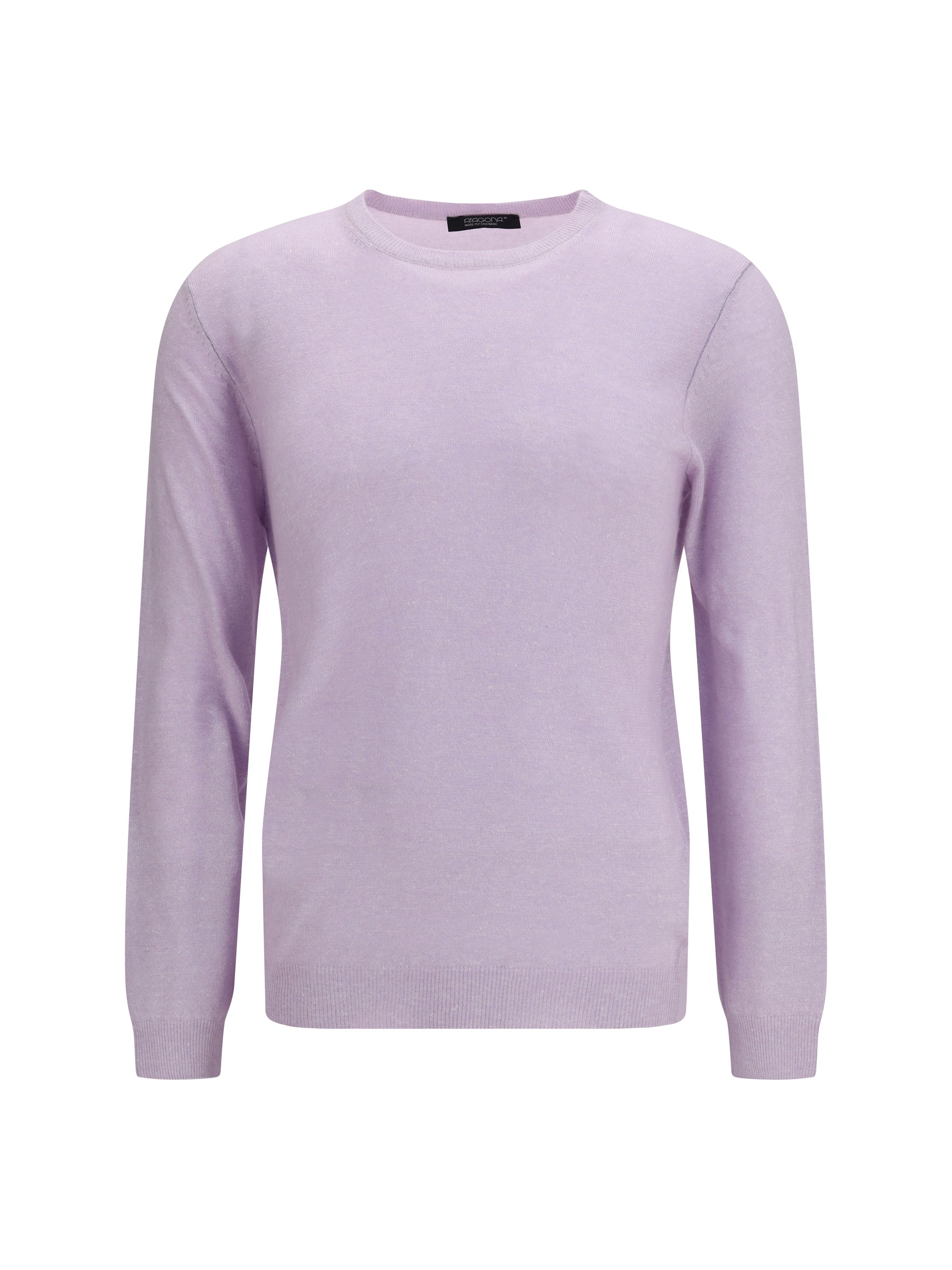 Aragona Cashmere and Linen Crewneck Sweater — Purple by Aragona Cashmere