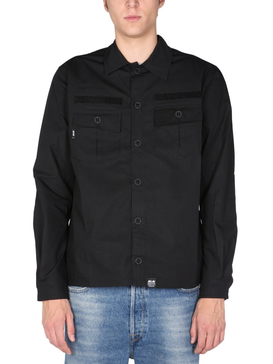 Arkair Ripstop Cotton with DWR Finish Shirt — Black, view 2