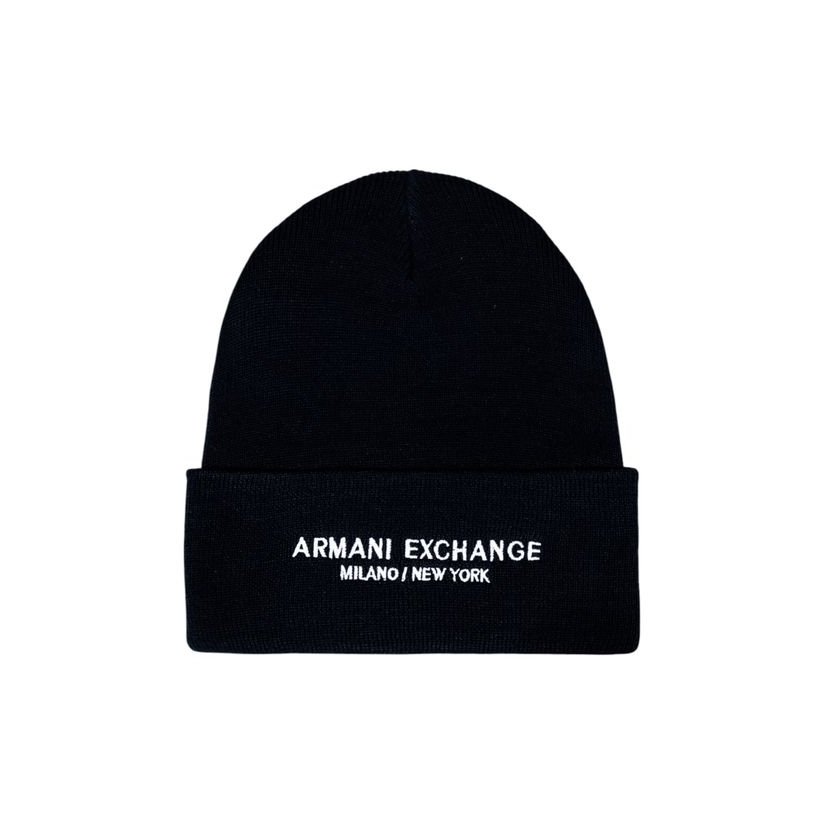 Armani Exchange AR16837400128RO Logo-Embroidered Beanie — Black by Armani Exchange