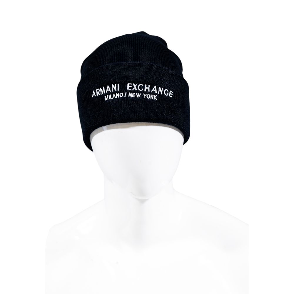 Armani Exchange AR16837400128RO Logo-Embroidered Beanie — Black, view 4