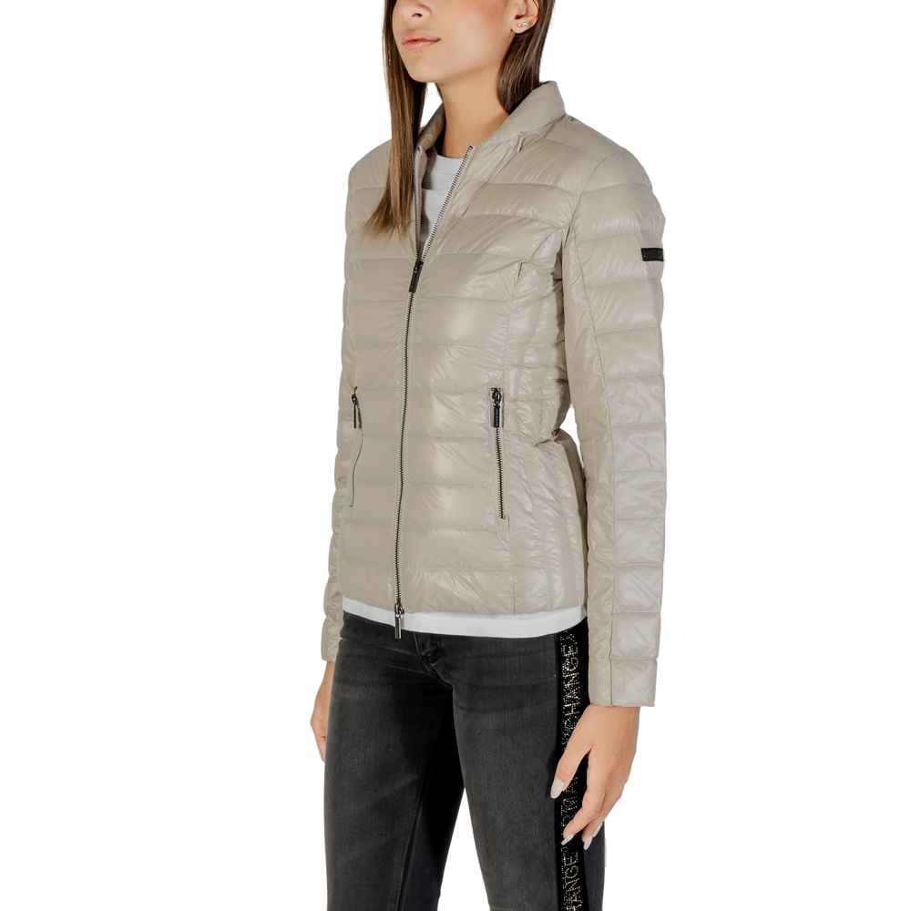 Armani Exchange Quilted Polyamide Down Jacket — Beige, view 2