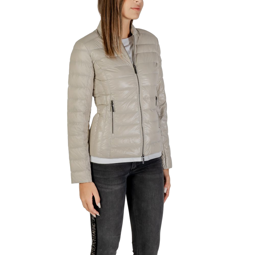 Armani Exchange Quilted Polyamide Down Jacket — Beige, view 3