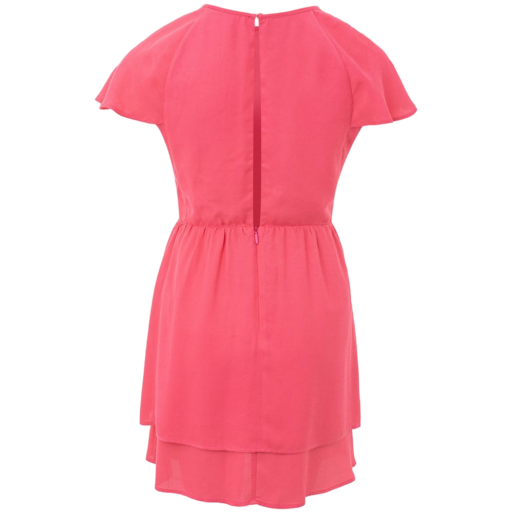 Armani Exchange Viscose Ruffle-Sleeve Dress — Pink, view 2