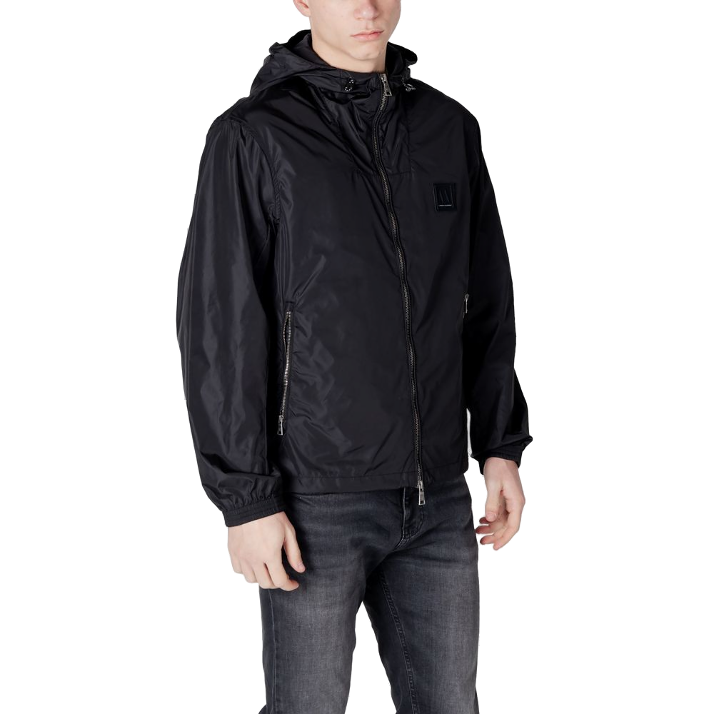 Armani Exchange Lightweight Polyamide Jacket — Black, view 3