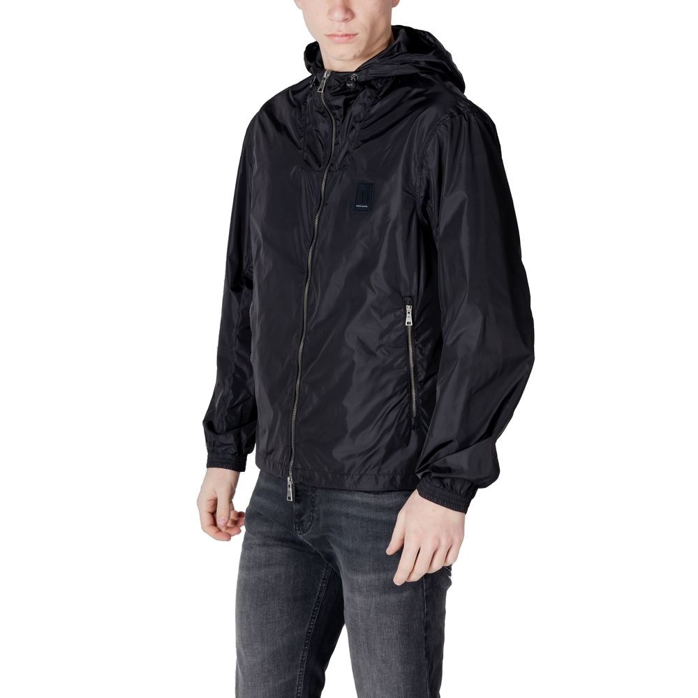 Armani Exchange Lightweight Polyamide Jacket — Black, view 4