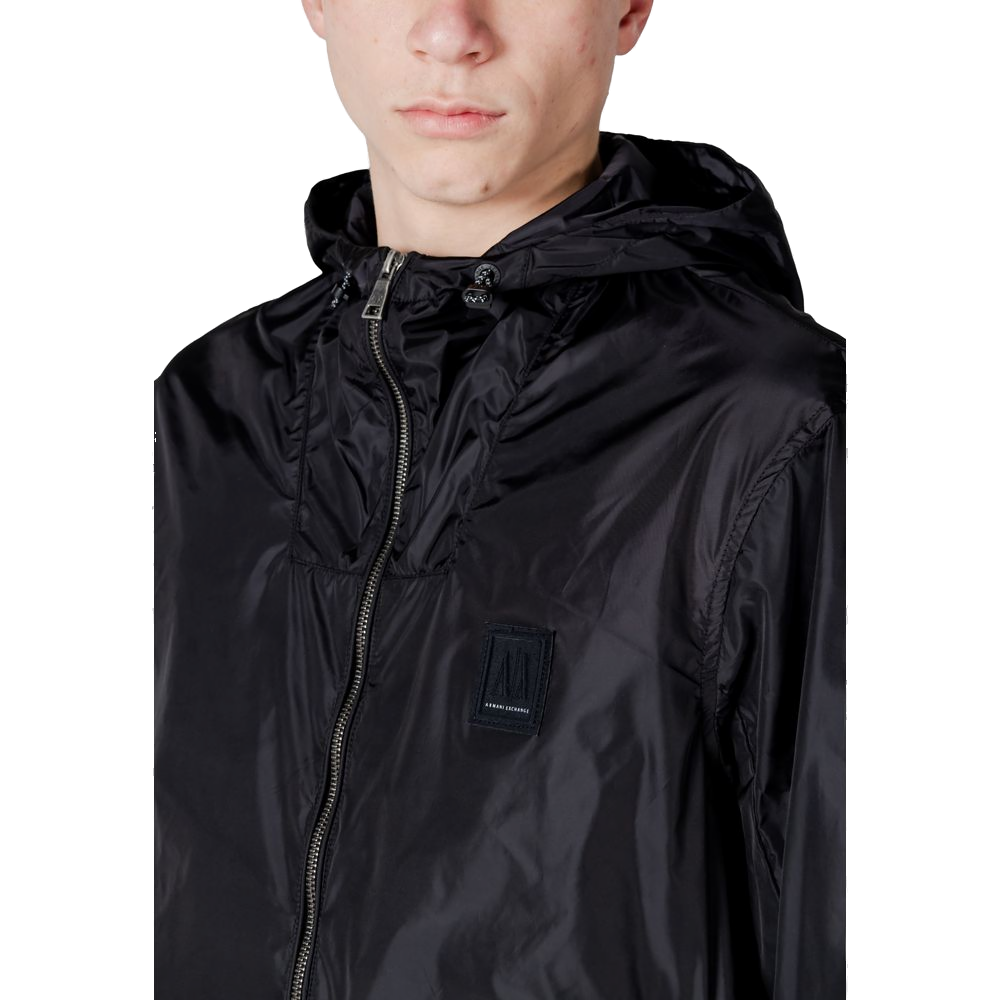 Armani Exchange Lightweight Polyamide Jacket — Black, view 5