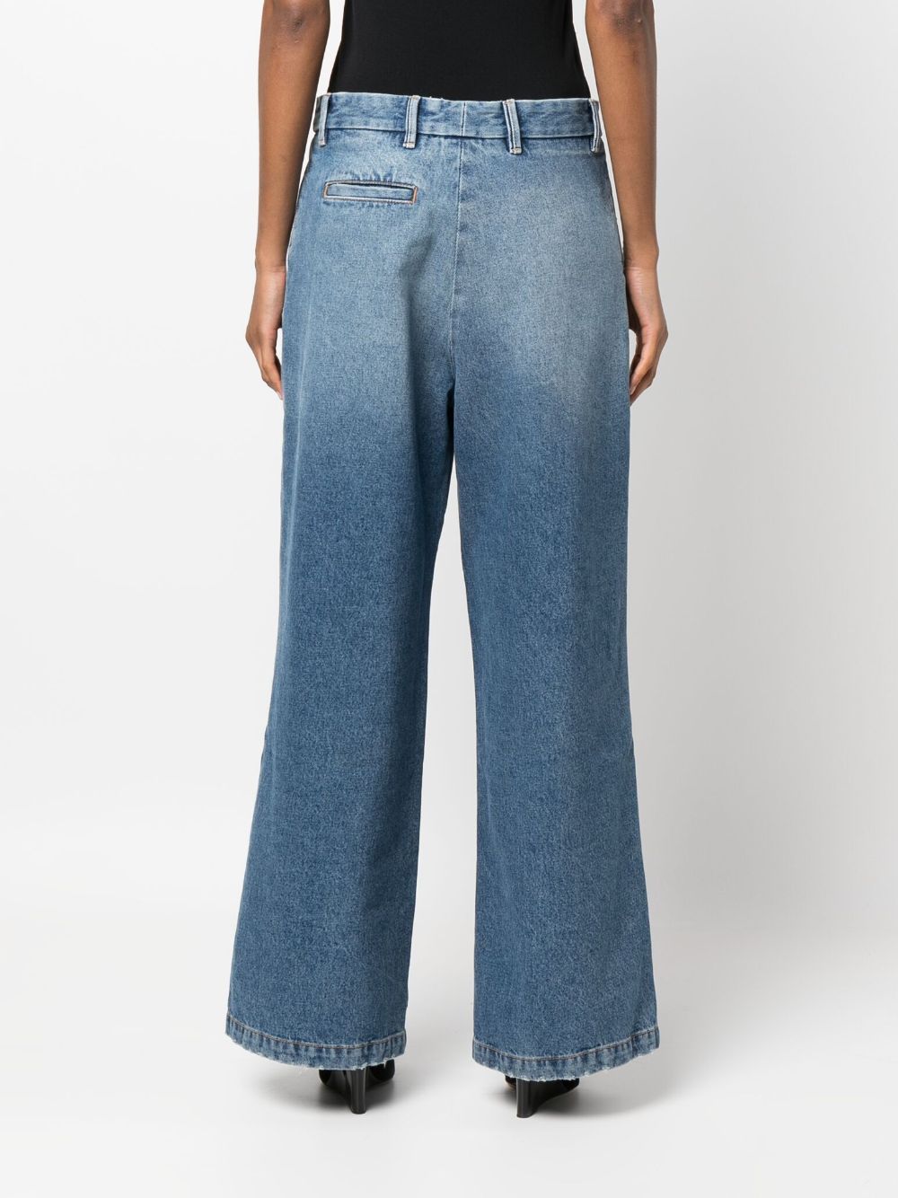 Armarium Wide-Leg Denim Shorts — Indigo, view 4