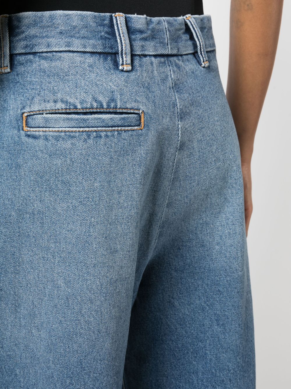 Armarium Wide-Leg Denim Shorts — Indigo, view 5