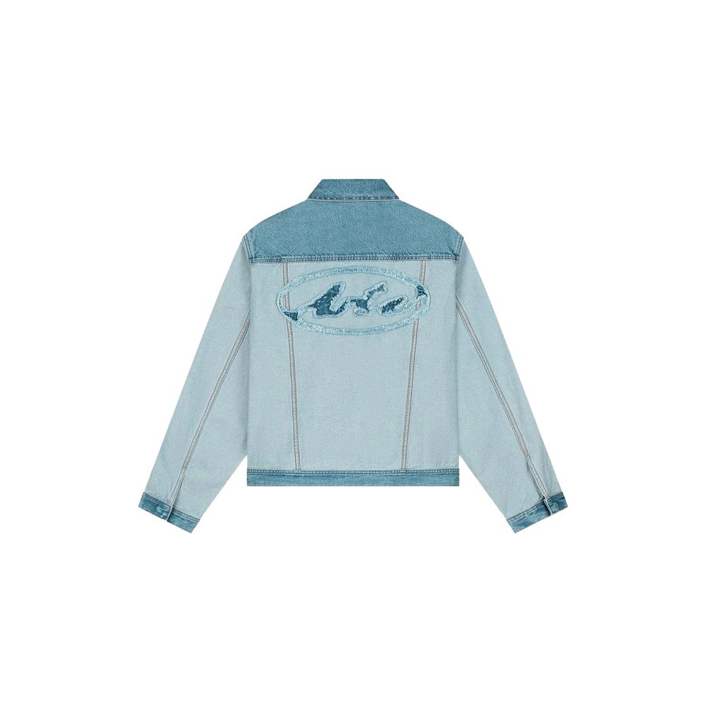 Arte Antwerp Colour-Block Denim Jacket — Blue, view 2