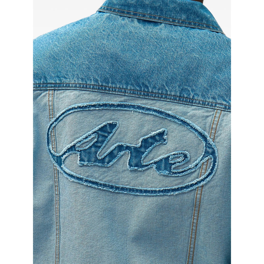 Arte Antwerp Colour-Block Denim Jacket — Blue, view 3