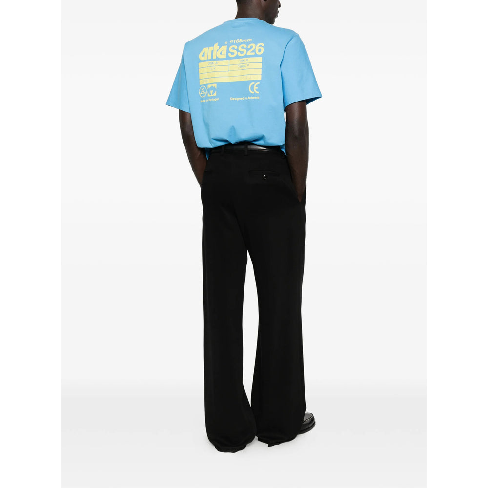 Arte Antwerp Cotton T-Shirt — Blue, view 2